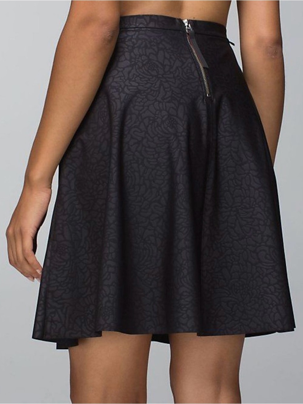Lululemon Good to Go High Waist A-Line Skirt Petal Camo Embossed Black